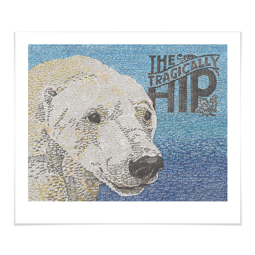 Gus Typographic Art Lithograph – by Steve Wishart